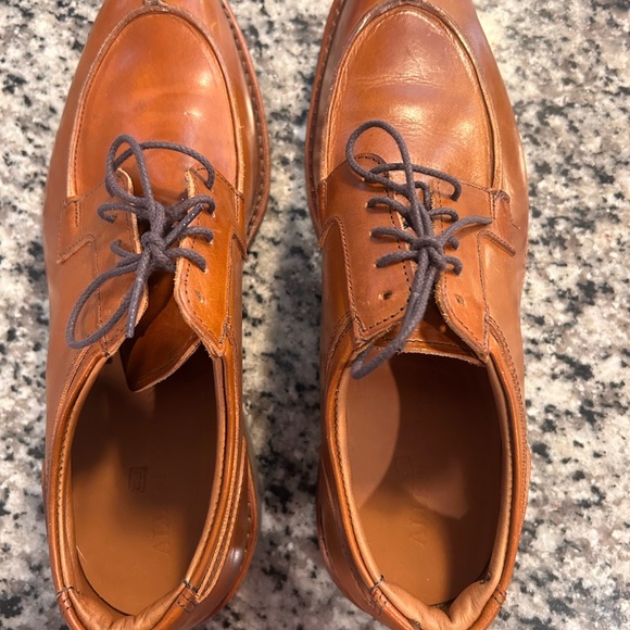 Allen Edmonds Brown Leather Split Toe Derby Oxford Dress Shoes Men’s 9.5 D USA - Picture 2 of 6